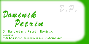 dominik petrin business card